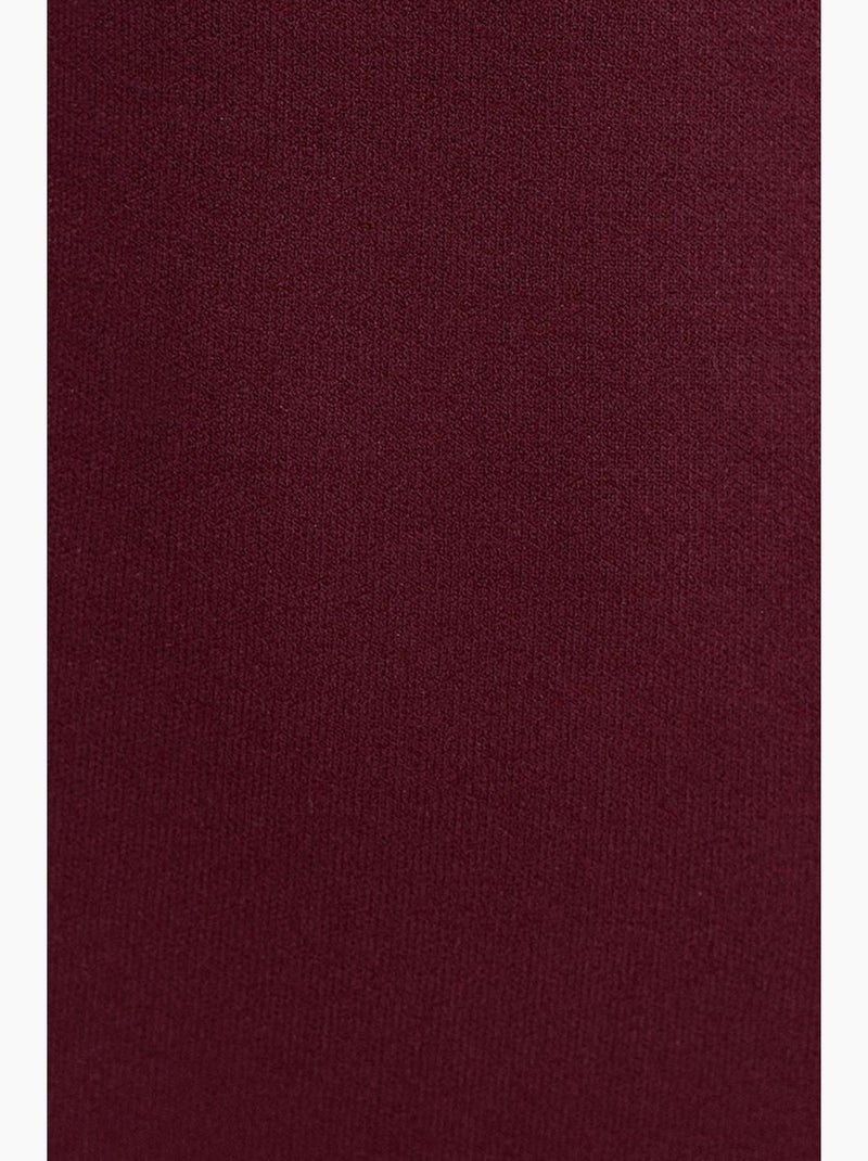 Vestido midi justo sem alças dilvin Vermelho bordô - Kiabi