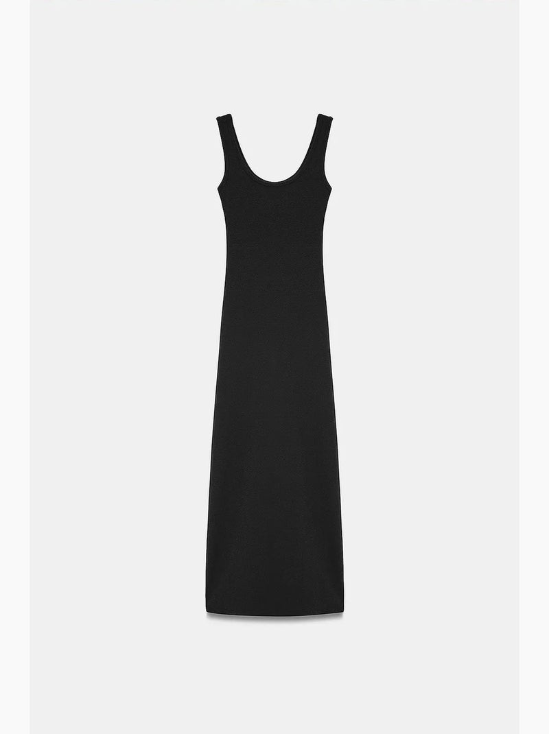 Vestido midi justo sem mangas dilvin Preto - Kiabi