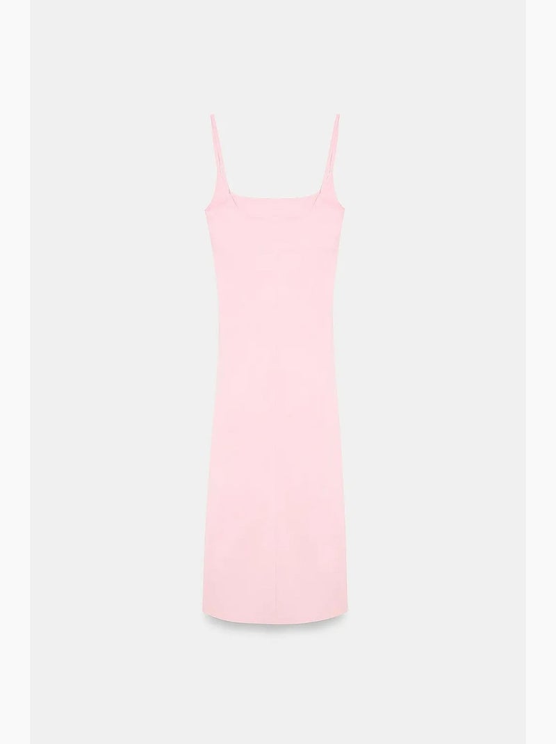 Vestido midi justo sem mangas para mulher dilvin Rosa-pálido - Kiabi