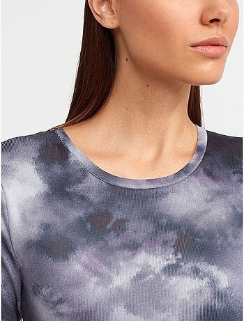 Vestido midi justo tie-dye dilvin