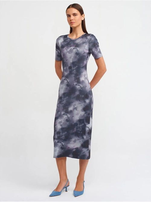 Vestido midi justo tie-dye dilvin - Kiabi Vestido midi justo tie-dye dilvin - Kiabi