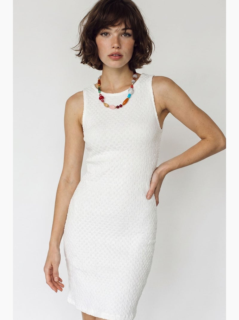 Vestido midi lucci Branco - Kiabi