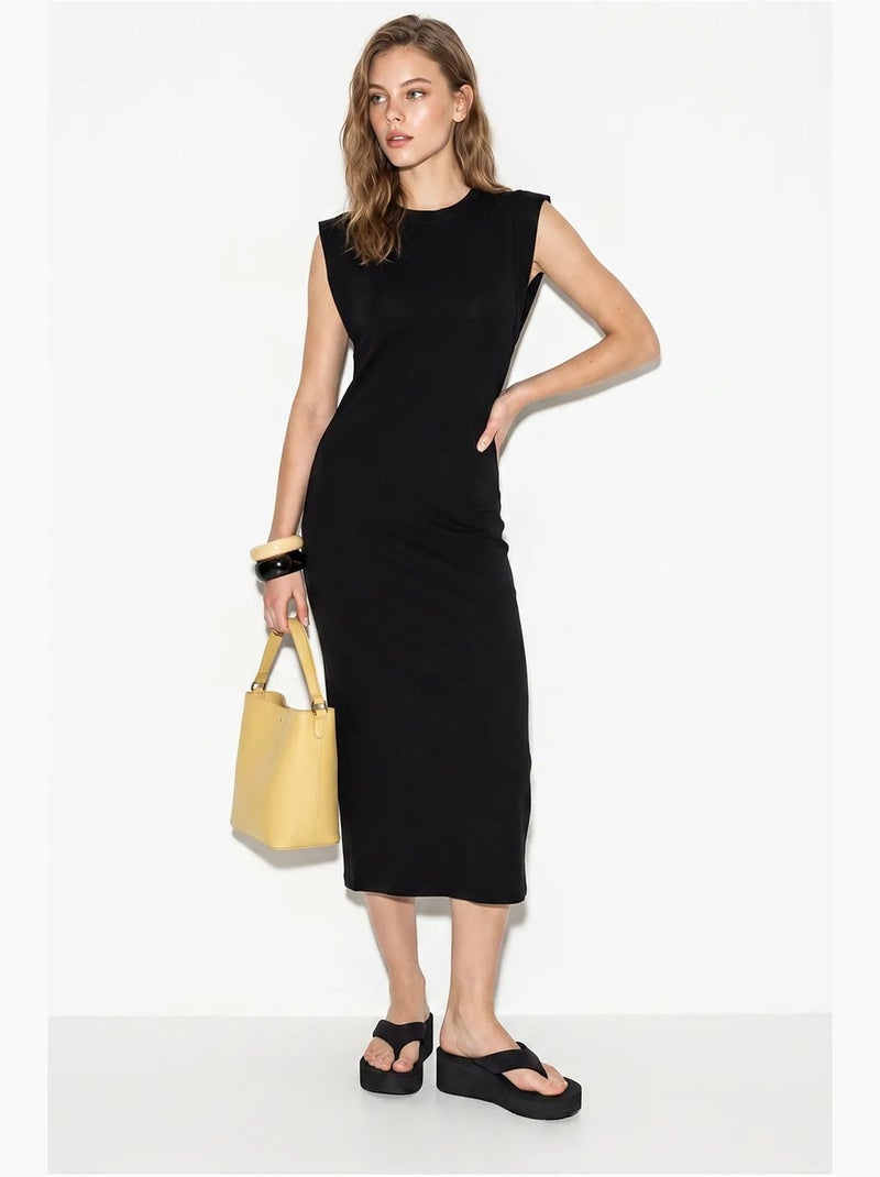 Vestido midi lucci Preto - Kiabi