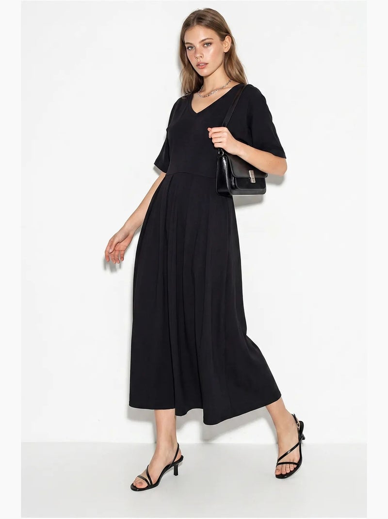 Vestido midi lucci Preto - Kiabi