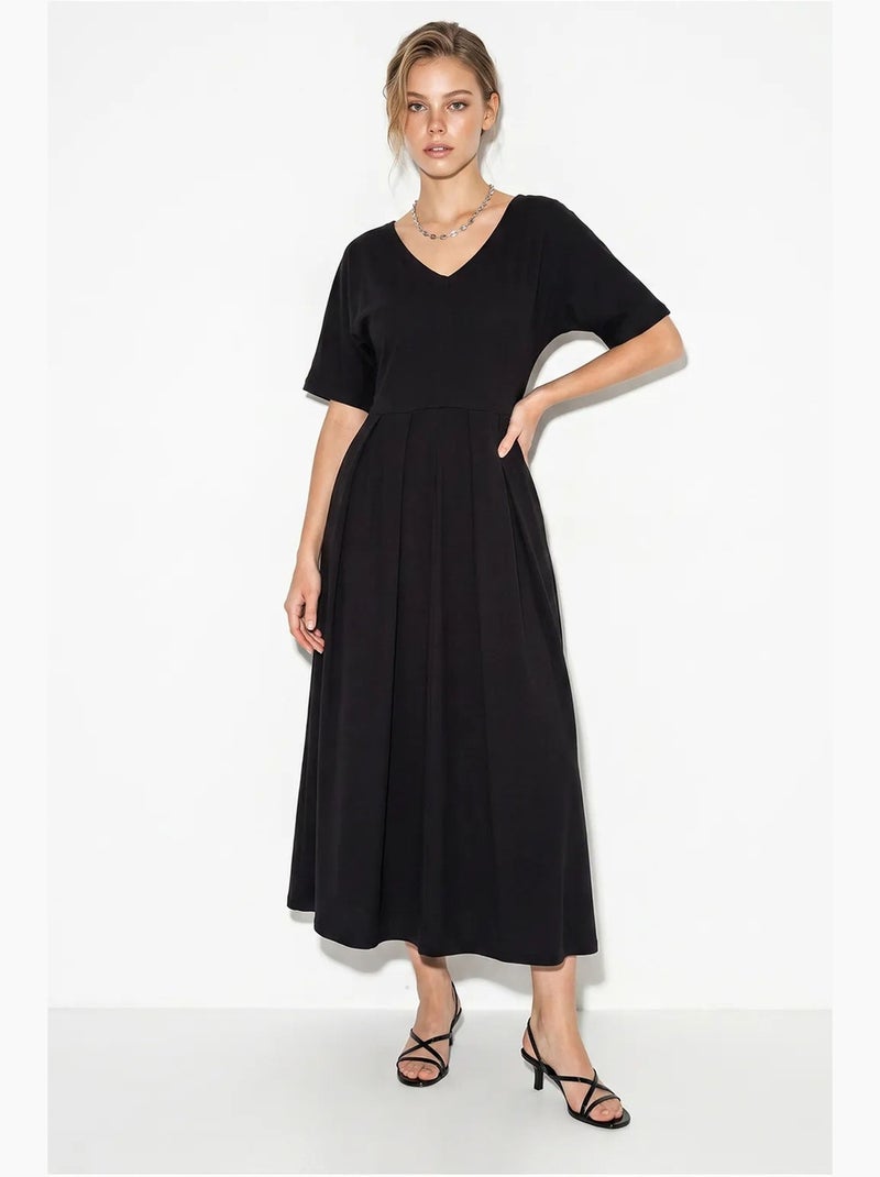 Vestido midi lucci Preto - Kiabi