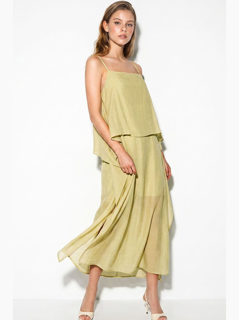 Vestido midi lucci Verde claro - Kiabi