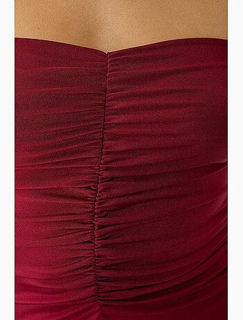 Vestido midi ombro a ombro hiccup