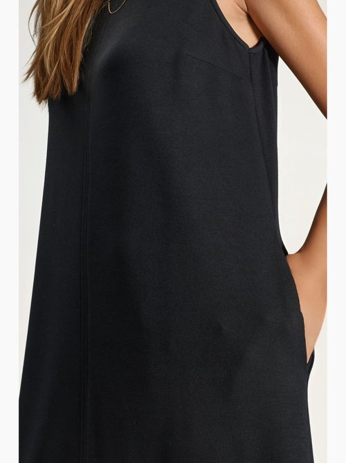 Vestido midi relaxed fit com toque modal e bolsos hiccup - Kiabi