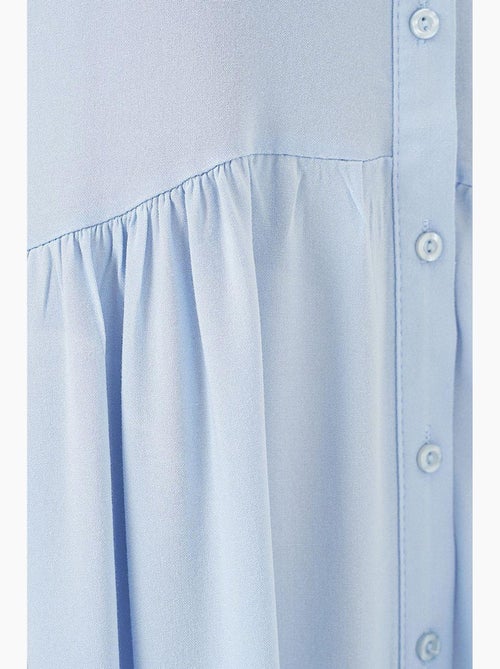 Vestido midi sem mangas com botões e colarinho de camisa bdart - Kiabi Vestido midi sem mangas com botões e colarinho de camisa bdart - Kiabi
