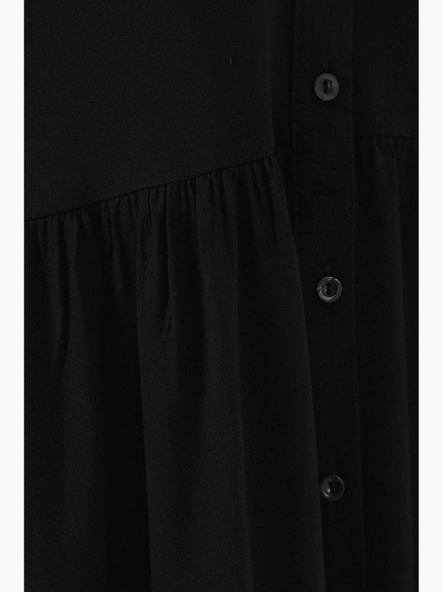 Vestido midi sem mangas com botões e colarinho de camisa bdart - Kiabi Vestido midi sem mangas com botões e colarinho de camisa bdart - Kiabi
