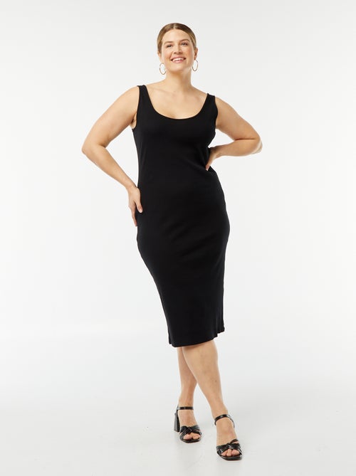 Vestido midi sem mangas tipo top de alças - Kiabi