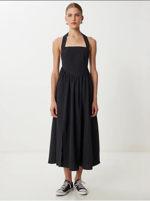 Vestido midi slim fit com decote quadrado istanbul - Kiabi Vestido midi slim fit com decote quadrado istanbul - Kiabi