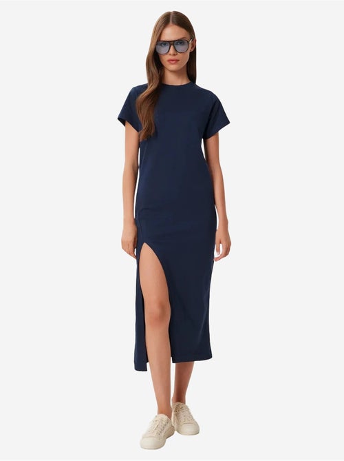Vestido midi slim fit com racha lateral istanbul - Kiabi Vestido midi slim fit com racha lateral istanbul - Kiabi