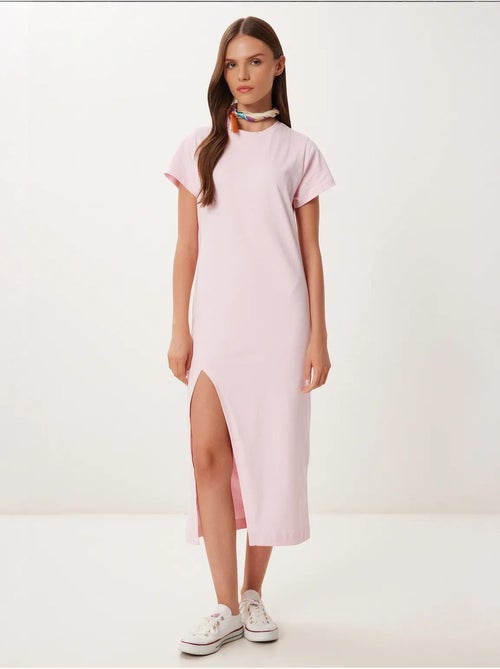 Vestido midi slim fit com racha lateral istanbul - Kiabi Vestido midi slim fit com racha lateral istanbul - Kiabi