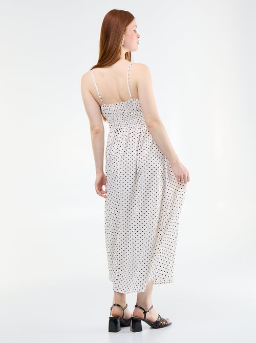 Vestido midi smock - Kiabi