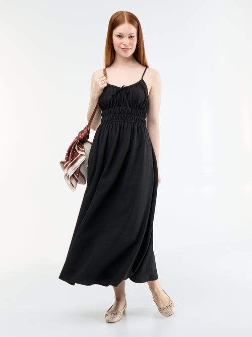 Vestido midi smock - Kiabi