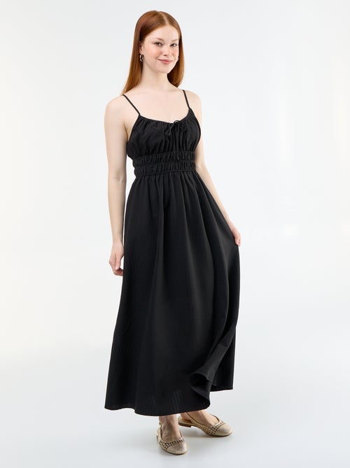 Vestido midi smock - Kiabi