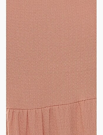 Vestido midi texturado em formato a hiccup
