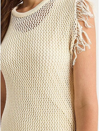 Vestido midi texturizado com detalhe de folhos lucci