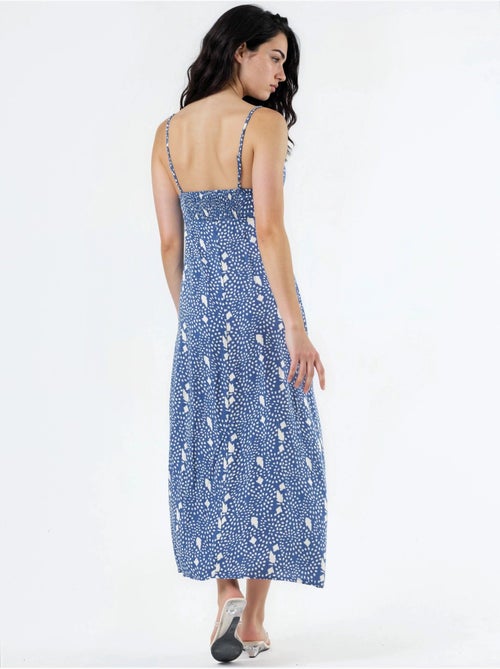 Vestido midi tipo combinação floral com decote coração busem - Kiabi Vestido midi tipo combinação floral com decote coração busem - Kiabi