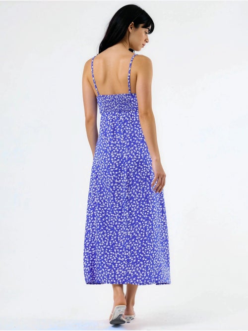 Vestido midi tipo combinação floral com decote coração busem - Kiabi Vestido midi tipo combinação floral com decote coração busem - Kiabi