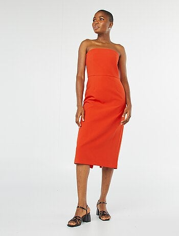 Vestido midi tipo corpete