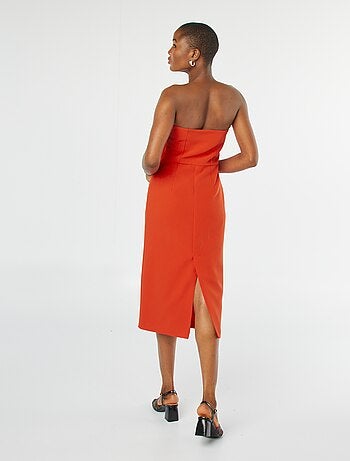 Vestido midi tipo corpete