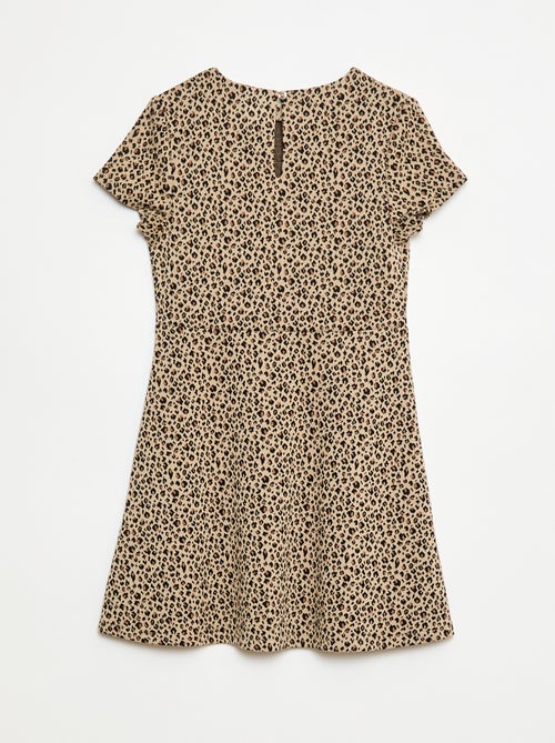 Vestido Milano com corte evasé e mangas curtas - Kiabi