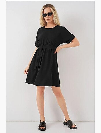 Vestido mini ayrobin de manga curta 2572 bdart