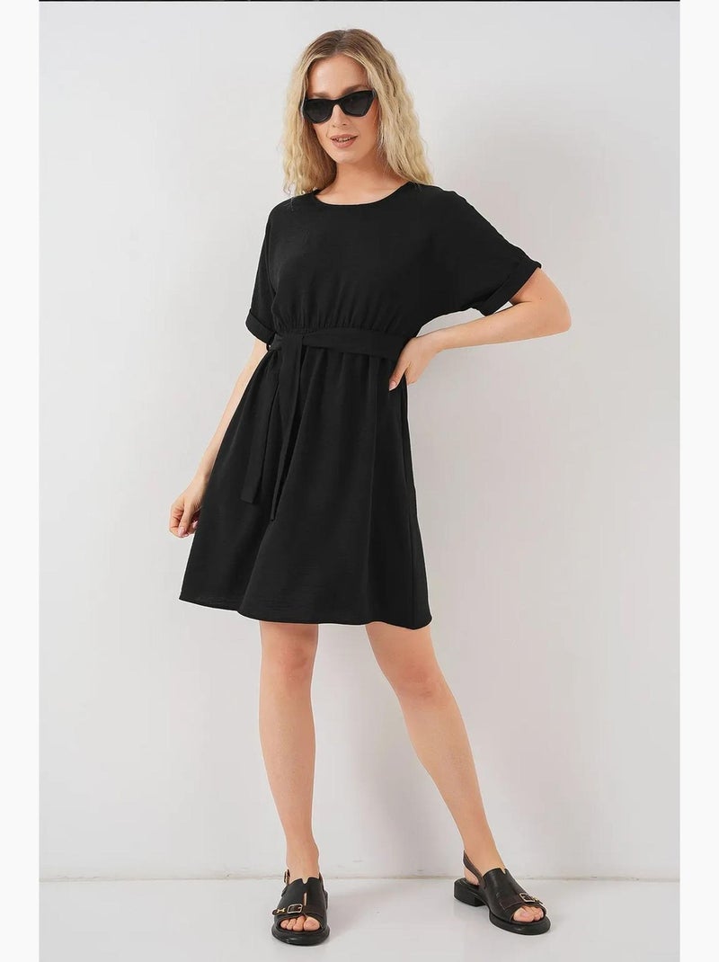 Vestido mini ayrobin de manga curta 2572 bdart Preto - Kiabi