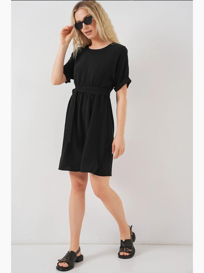 Vestido mini ayrobin de manga curta 2572 bdart Preto - Kiabi