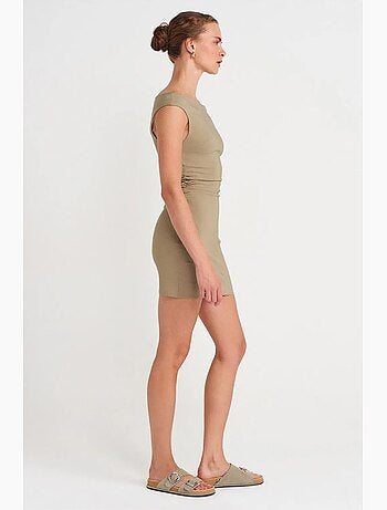 Vestido mini bardot justo ao corpo dilvin