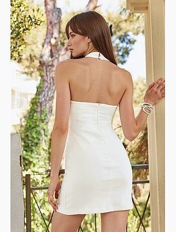 Vestido mini bodycon com gola halter hiccup