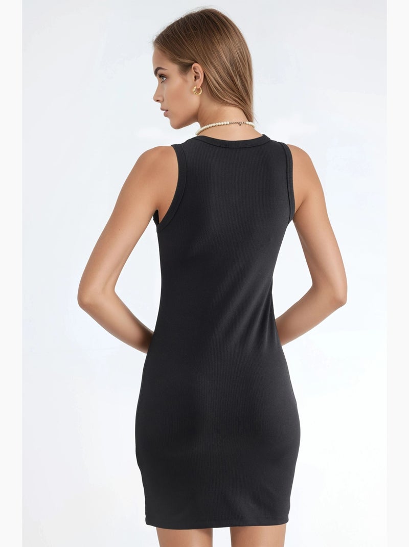 Vestido mini bodycon com gola redonda hiccup Preto - Kiabi