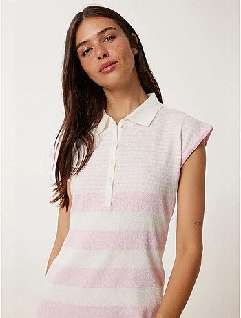 Vestido mini bodycon em malha às riscas istanbul