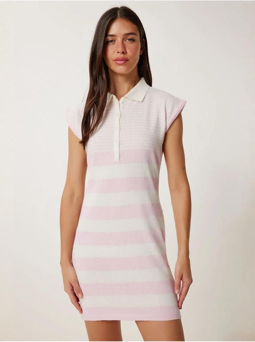 Vestido mini bodycon em malha às riscas istanbul - Kiabi Vestido mini bodycon em malha às riscas istanbul - Kiabi