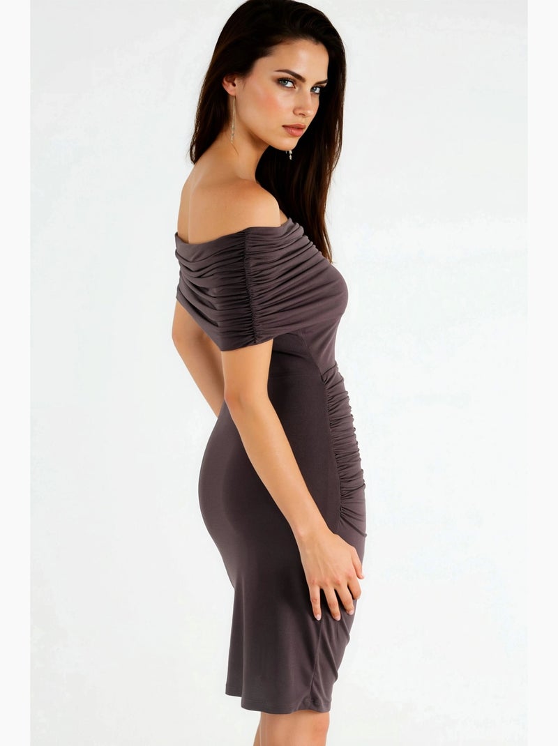 Vestido mini bodycon sandy sem alças hiccup Castanho-chocolate - Kiabi