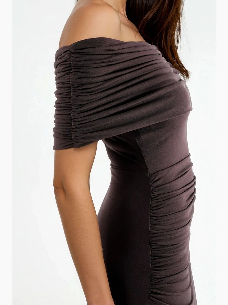 Vestido mini bodycon sandy sem alças hiccup Castanho-chocolate - Kiabi