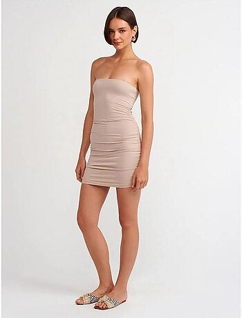 Vestido mini bodycon sem alças dilvin