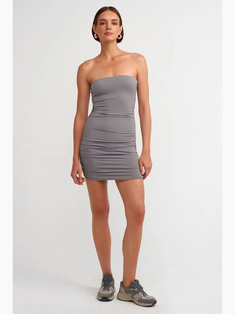 Vestido mini bodycon sem alças dilvin Cinza - Kiabi