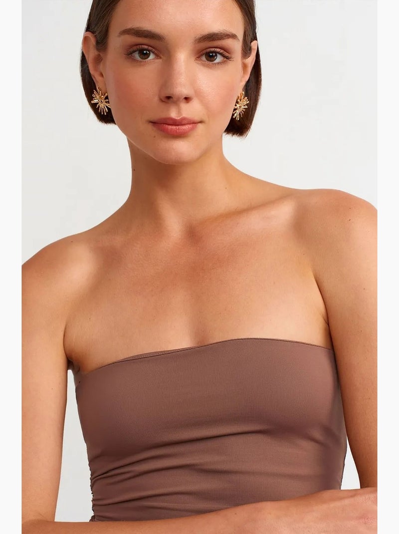 Vestido mini bodycon sem alças dilvin Toupe - Kiabi