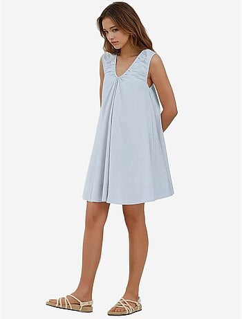 Vestido mini com decote em u e corte em a hiccup