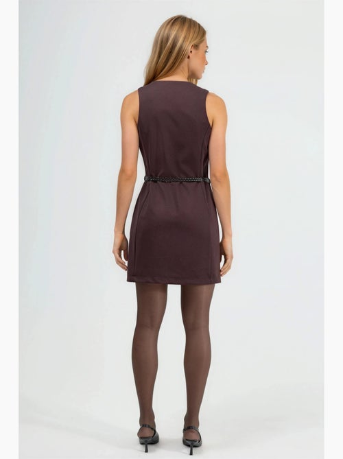 Vestido mini com decote em v e corte em a hiccup - Kiabi