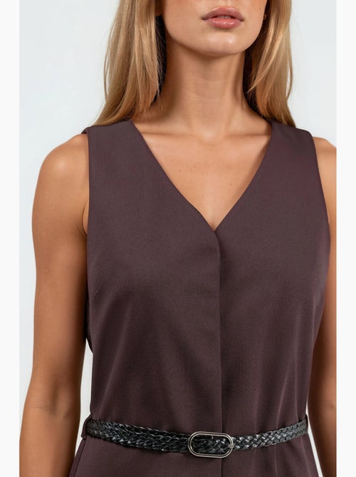 Vestido mini com decote em v e corte em a hiccup - Kiabi