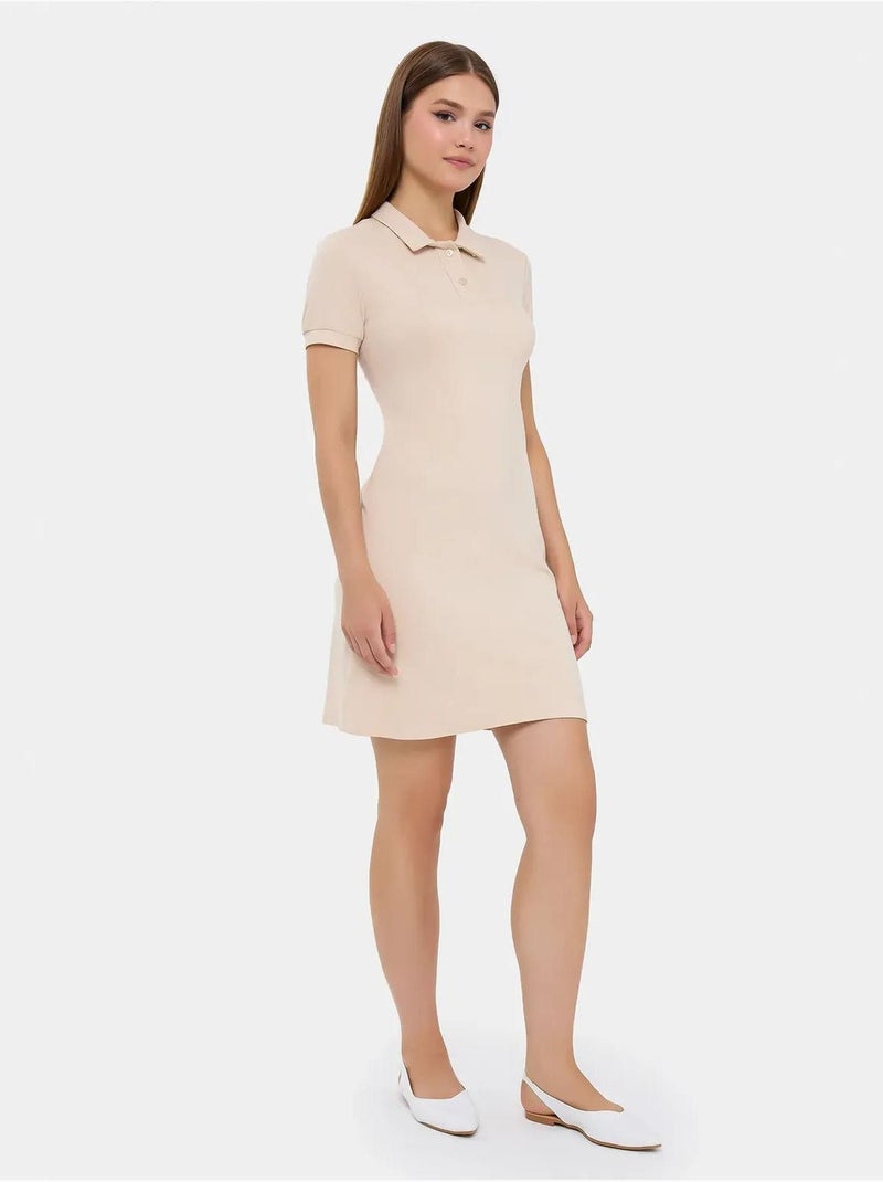 Vestido mini com detalhes de botões hiccup Bege natural - Kiabi