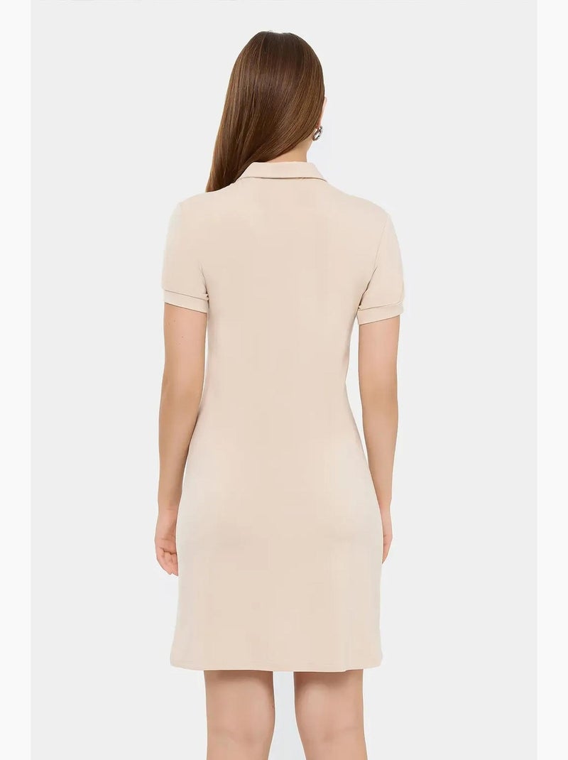 Vestido mini com detalhes de botões hiccup Bege natural - Kiabi