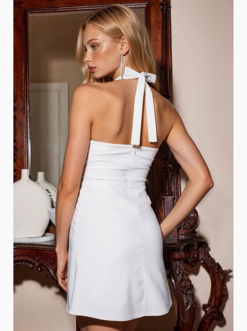 Vestido mini com gola halter hiccup - Kiabi