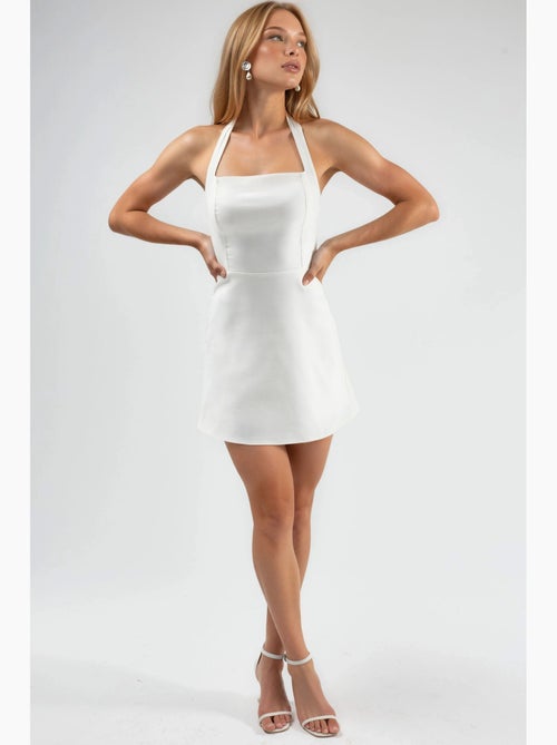 Vestido mini com gola halter hiccup - Kiabi