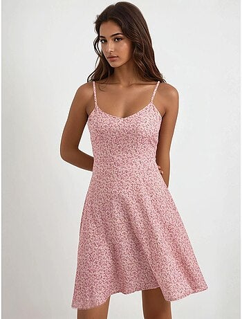 Vestido mini com padrão floral hiccup