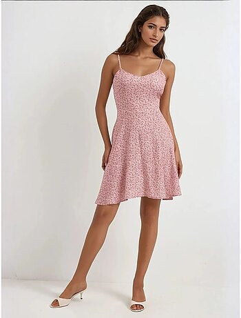 Vestido mini com padrão floral hiccup